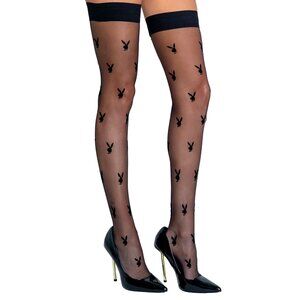 Playboy Bunny Stockings with Stay Up Silicone Tops